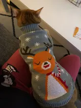 Gato sudadera de Reno para Gato caliente, ropa de invierno para gatos, Kedi traje, productos de ropa de catten para mascotas, animales, gatos, traje