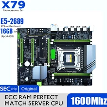 Placa base Turbo X79T X79, LGA2011, ATX, Combos E5 2680, CPU 4 piezas x, compatible con 64GB, RAM DDR3, 1600Mhz, PC3, 12800R, PCI