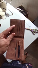 Mini cartera delgada para hombre, monedero pequeño con cremallera, tarjetero compacto