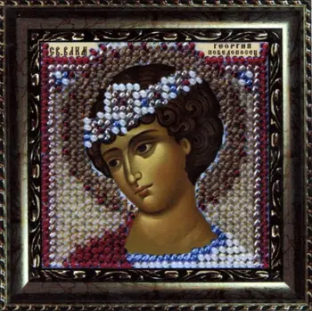 

126 PMI set for embroidery with beads 'вышивальная mosaic 'icon 'St. Vlkm. George the Victorious ', 6,5*6,5 cm