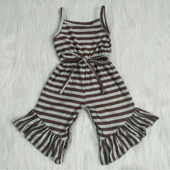 

Newborn Baby Girl Clothes Sleevless Ruffle Striped Simplicity Romper Jumpsuit Outfits Clothes Summer Baby Girl Clothes