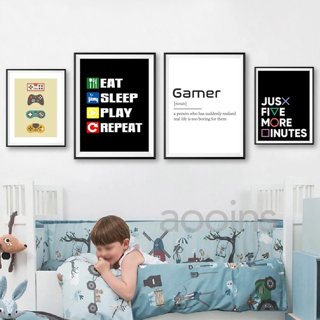 Gaming Prints for Game Room Boys Gamer Poster Games Room Wall Art  PlayStation