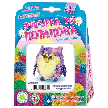 

AA 09-202 set "Little Owl" (figurine of pompon),40x50mm Clover
