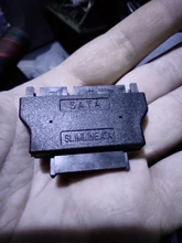 Slimline-adaptador SATA Serial ATA, 7 + 15, 22 Pines, macho a Delgado, 7 + 6, 13 Pines, hembra