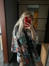 Kimono Cardigan Blouses Outfit Yukata Womens Tops Kawaii Shirt Streetwear Harajuku Japanese
