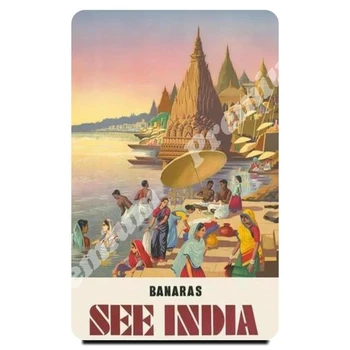 

India souvenir magnet vintage poster