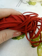 Cuerda plana trenzada de ante de imitación para fabricación de joyas, cuerda de rosca hecha a mano de cuero de terciopelo coreano, 10 m/lote, 2,5mm