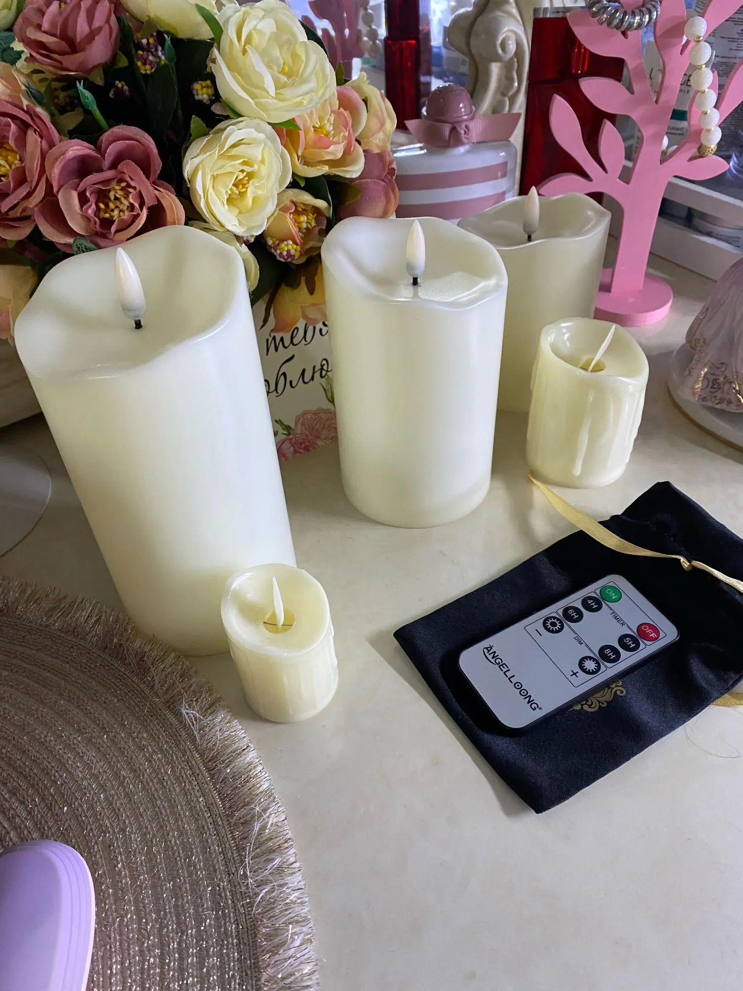 3Pcs/Set Remote Control LED Flameless Candle Lights New Year Candles Battery photo review