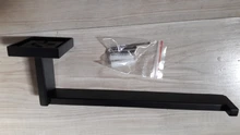 Robe Hook Paper-Holder Towel Rail-Bar-Rack Bar-Shelf Bathroom-Hardware-Set Tissue Black
