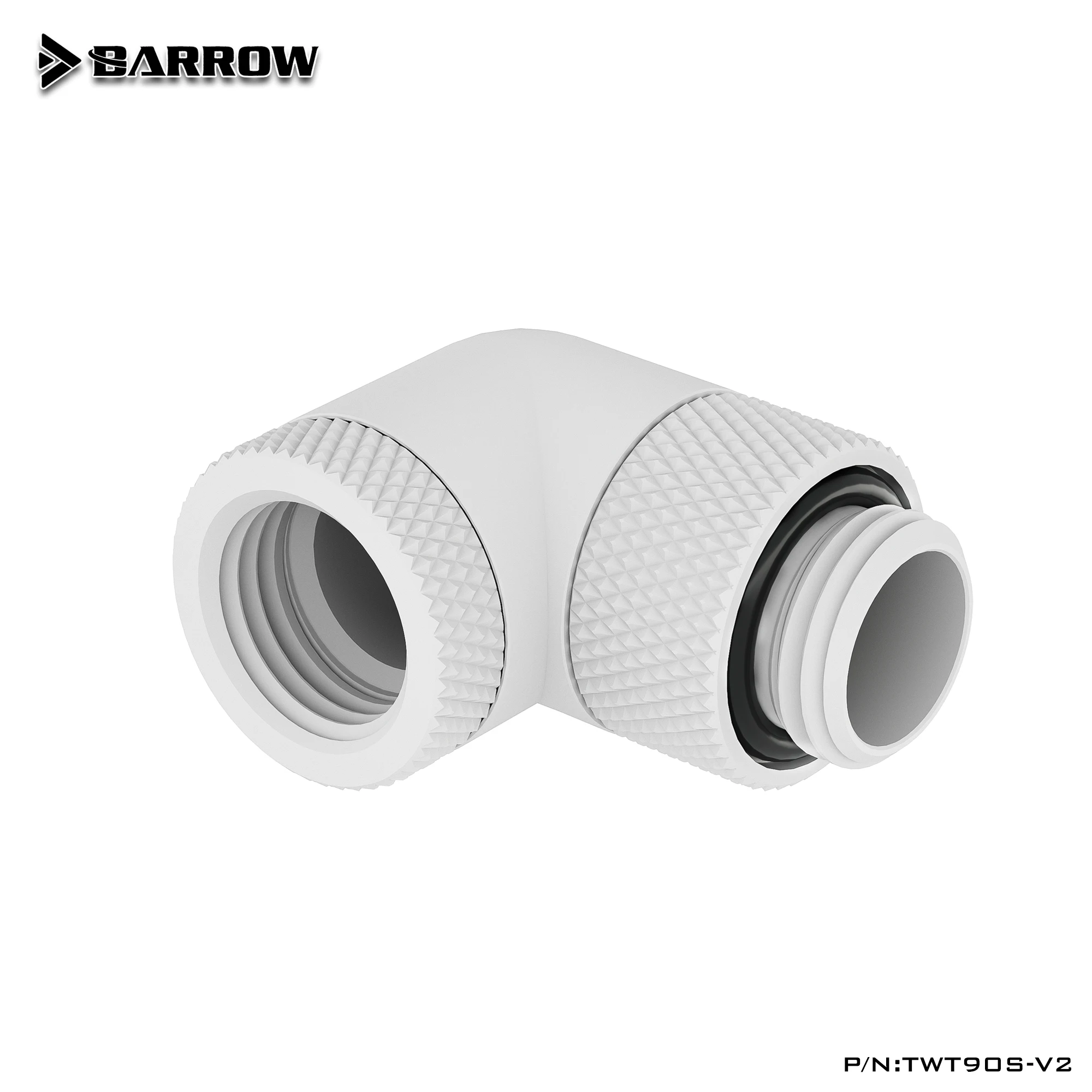 Barrow G1/4 90 Degree Dual Rotary Fitting - Silver Nickel Plated PC Water Cooling Adapter