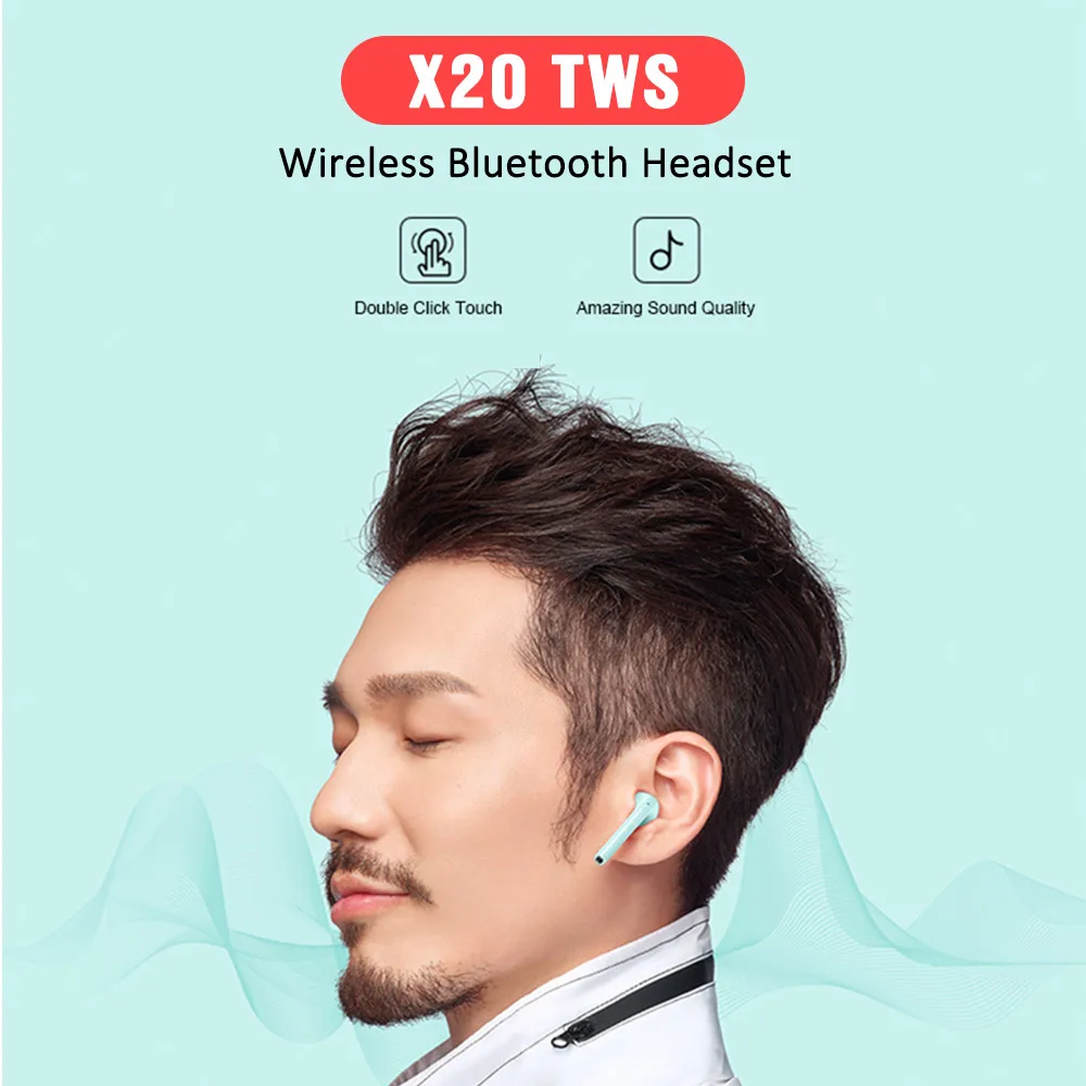 TWS Bluetooth, беспроводные V5.0, Bluetooth стерео наушники, спортивные наушники, бирка, контроль, водонепроницаемая гарнитура для телефона, PK Honor Flypods