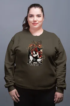 

Angemiel Wear Crow and Witch Green Women Sweatshirts