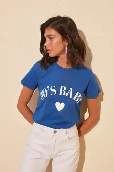 

Trendyol Printed Basic Knitted T-Shirt TWOSS19VG0155
