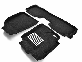 

Textile 3D mats euromat3d luxe in the interior for Toyota Highlander (2010-2013) with a metal subspot