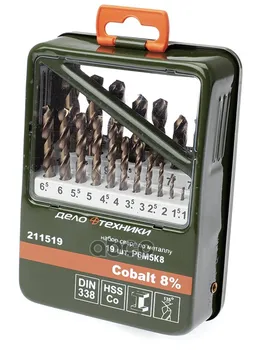 

Set of drills for metal р6м5к8 19 PCs/20/10 case of equipment art. 211519