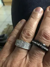 Anillo de acero de estilo Retro Vintage para mujer, joyería de 5 fila de cristales transparentes, anillos de boda de compromiso de acero inoxidable a la moda, gran oferta