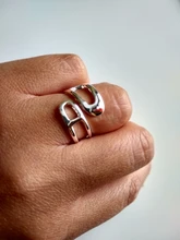 Foxanry-anillos de fiesta de Plata de Ley 925, cadena Simple hueca, Cruz, geométrica, diseño creativo hecho a mano, regalos de joyería para novia