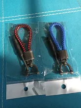 LLavero de cuero tejido a mano para coche, llavero de Metal desmontable con hebilla giratoria de 360 grados para hombre, regalo de alta calidad K393