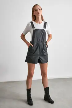 

Trendyol Faux Leather Suspenders Jumpsuit TWOAW21TU0015