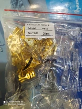 Spade Connector Crimp-Terminals AWG Suitable-For 22-16 Male 100pcs/25set