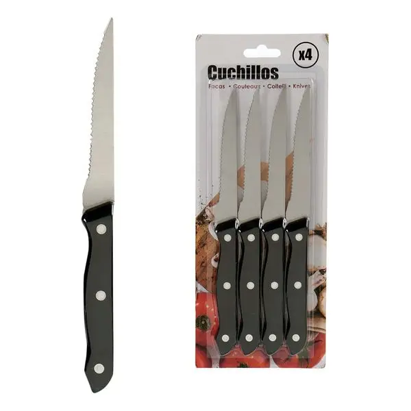 Knife Set Black (1 5 x 28 11 cm) (4 pcs) | Дом и сад