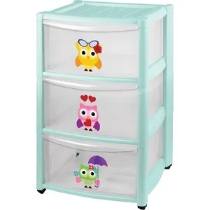 

Chest of drawers for children fast on wheels 3 drawers (green) (43134280997)