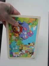 Rompecabezas de madera de 24 rebanadas para niños y adultos, juguetes educativos de madera para aprendizaje, juegos educativos de ensamblaje ambiental