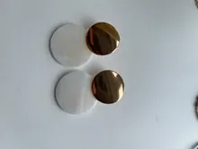 Pendientes colgantes de concha redonda para mujer, aretes con clip, geométricos, dorados, Punk, Glamour, joyería