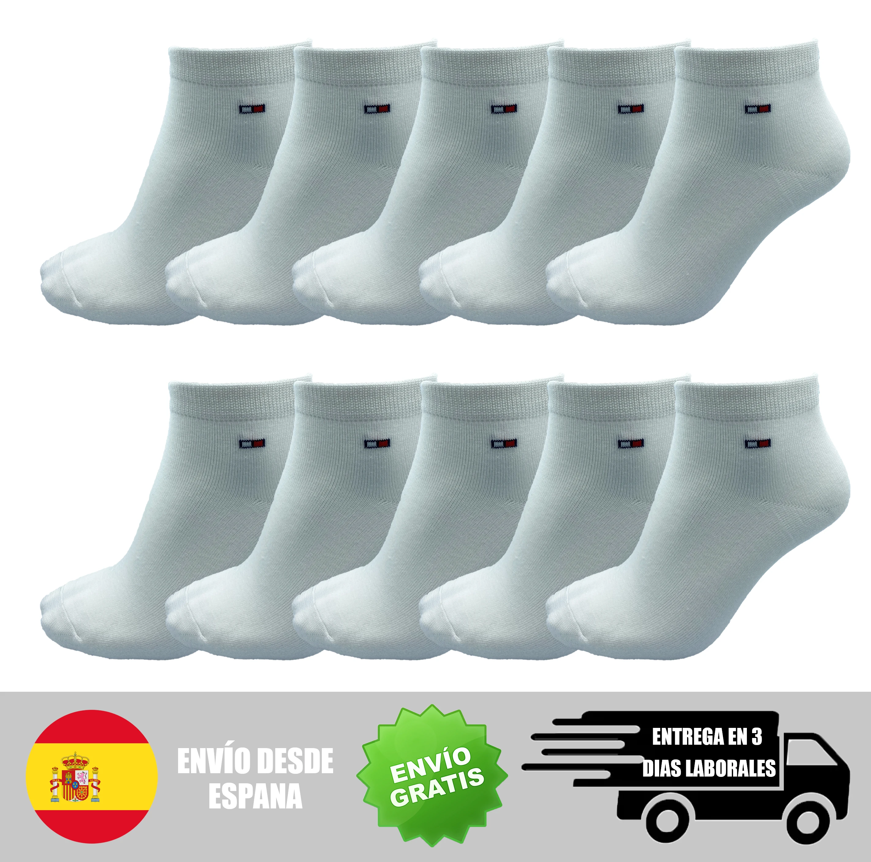 10 pairs cotton/bamboo low cut socks for men and women. Breathable sports and training.