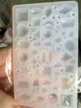 DIY espejo joyería cristal molde de resina epoxy amor geometría Luna variedad piedra preciosa colgante molde