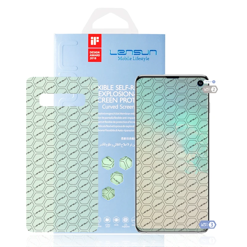 LENSUN 0 15 мм полный экран Передний + задний протектор для Samsung Galaxy S10/S10 Plus|Защитные