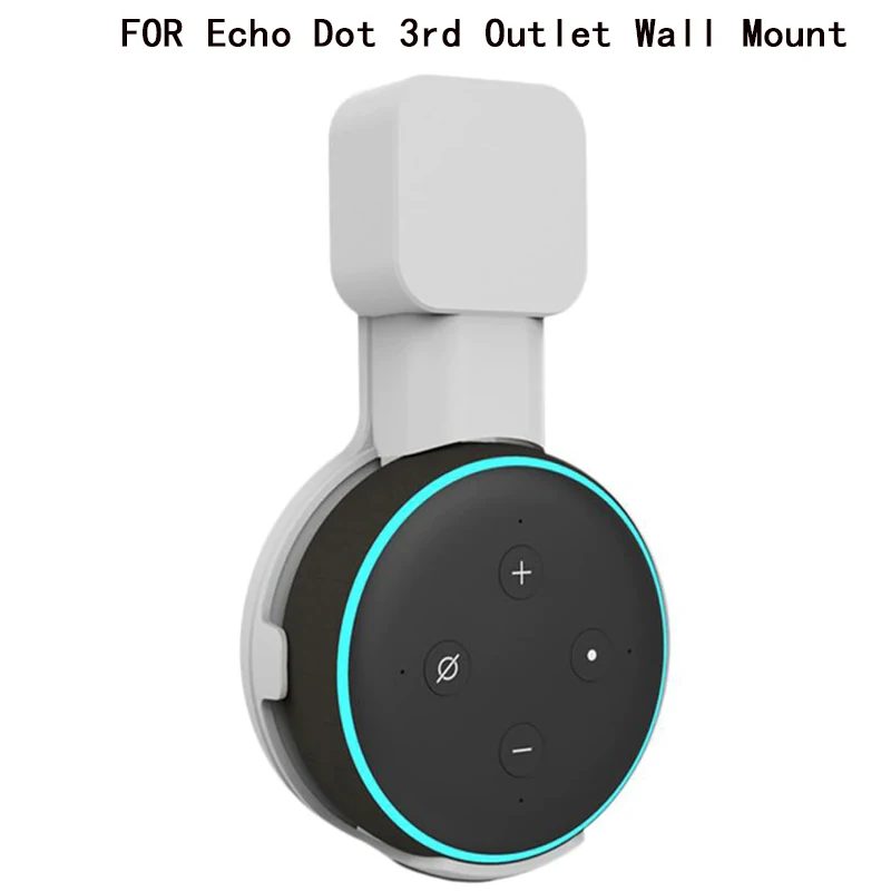 Белый 1/2 шт розетка настенное крепление Стенд Hange для Echo Dot 3-го поколения держатель Чехол штекер, вставной крепежный стенд работа с Amazon Echo Dot - Цвет: Белый