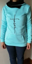 Hoodies Sweatshirts Pullovers Long-Sleeve Warm Christmas Autumn Winter Faith Women Casual