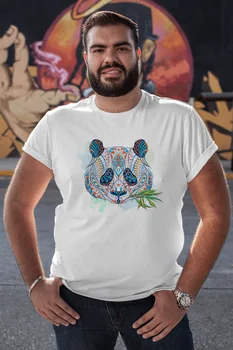 

Angemiel Wear Motif Weed Eater Panda White Men 'S Cotton Big Size T-Shirt