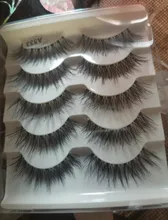 5 par/caja pestañas 3D fibra Artificial mucho pestañas duraderas las mujeres extensión y volumen de pestañas falsas