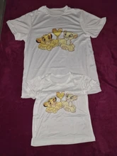 Camiseta de estética Unisex para mujer, ropa con gráfico de Simba y Nala de El Rey León, de manga corta, para niños