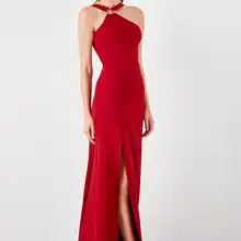 Trendyol аксессуар детальное вечернее платье TPRSS19AE0109