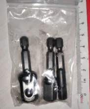 Juego de llaves de vástago hexagonal para taladro eléctrico, 3 uds., taladro para enchufes, adaptador de extensión de broca, 1/4, 3/8, 1/2