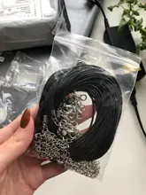 20 piezas de cuero hecho a mano ajustable trenzado collares de cuerda y amuletos colgantes resultados langosta cierre cable cadena