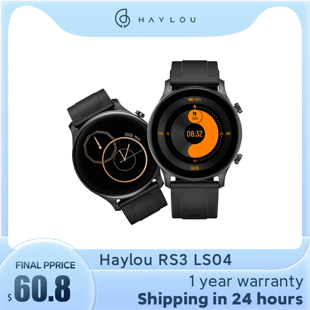 Youpin Haylou RS3 LS04 Smart Watch AMOLED Screen GPS 5ATM Waterproof  Fitness Sport Smartwatch Android IOS Heart Rate Monitor|Smart Watches| -  AliExpress