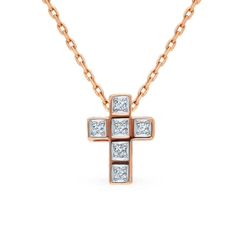 

Gold pendant with diamonds sunlight