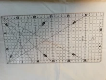 Regla transparente de dibujo, 1 unidad de 30x15cm, regla alineada con Patchwork acrílico, suministros de medición para costura de oficina y escuela