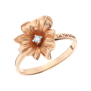 

Gold ring with diamonds sunlight sample 585