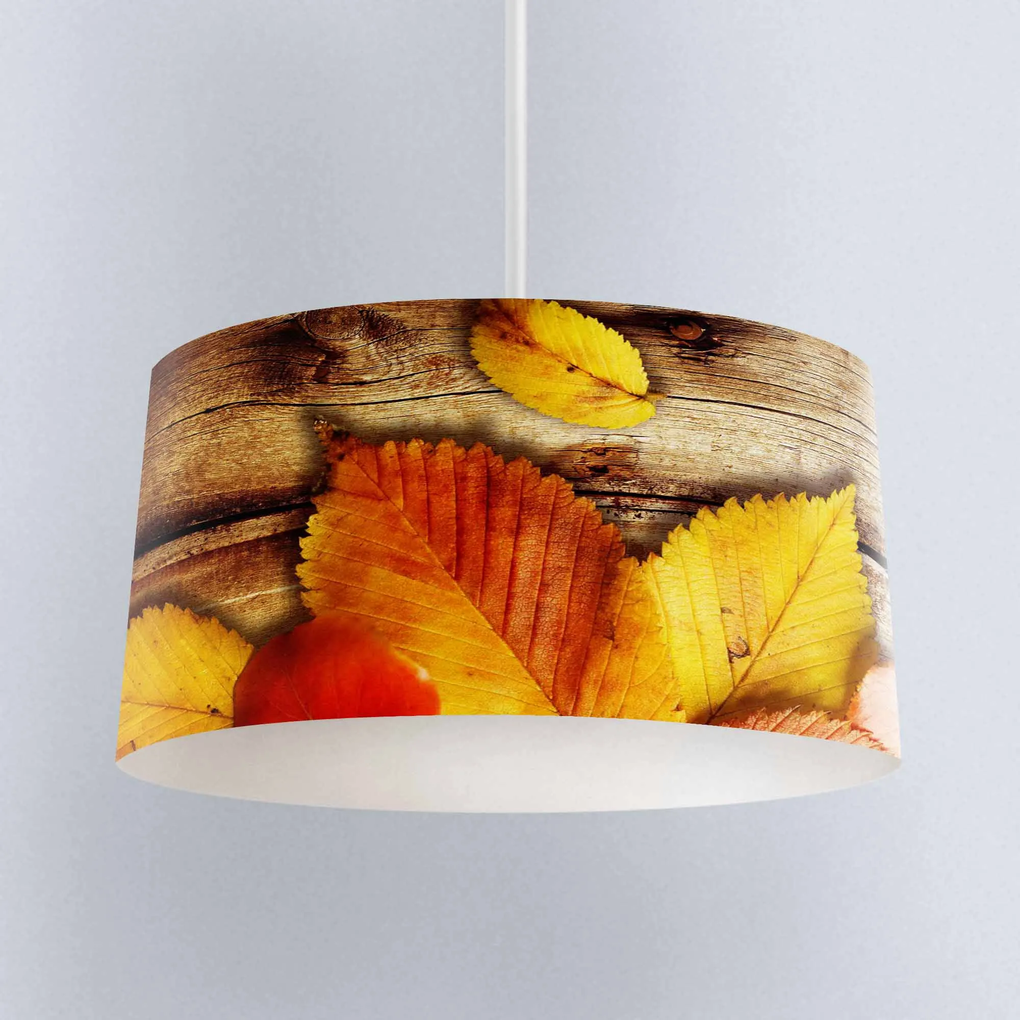 

Еще коричневое дерево на желтых листьях, Цветочная цифровая печать, фотолампа, абажур, напольный потолочный светильник люстра из ткани