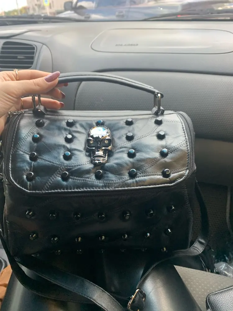 Crossbody Bag with Rivets and Skull photo review