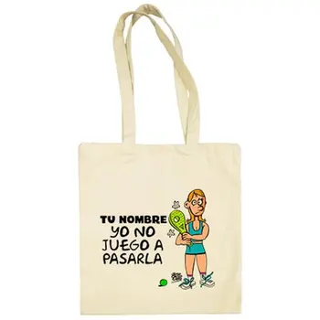 

Cloth bag Padel she I don't play pass customizable with name
