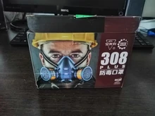 Respirador químico de Gas y polvo de media cara, mascarilla protectora de seguridad para el trabajo, filtros duales, pintura Industrial, Vapor orgánico