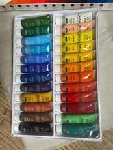 Pintura acrílica profesional de 12/24 colores 15ml tubos pintura de dibujo pigmento cuadro de pared pintado a mano para artista DIY