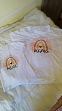 Camiseta a juego con estampado de Arco Iris para madre e hija, camiseta de manga corta con apariencia familiar, ropa de madre e hija, 1 unidad