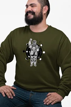

Angemiel Wear Moon Phases Astronot Green Men 'S Sweatshirt